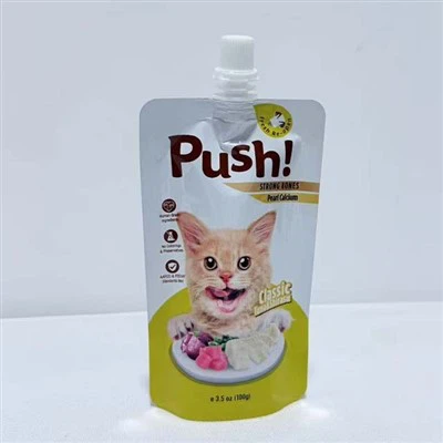 ถุงบรรจุภัณฑ์พลาสติกพิมพ์แบบกำหนดเองสำหรับตู้อาหารสัตว์เลี้ยงถุงอลูมิเนียมฟอยล์สำหรับขนมสัตว์เลี้ยง